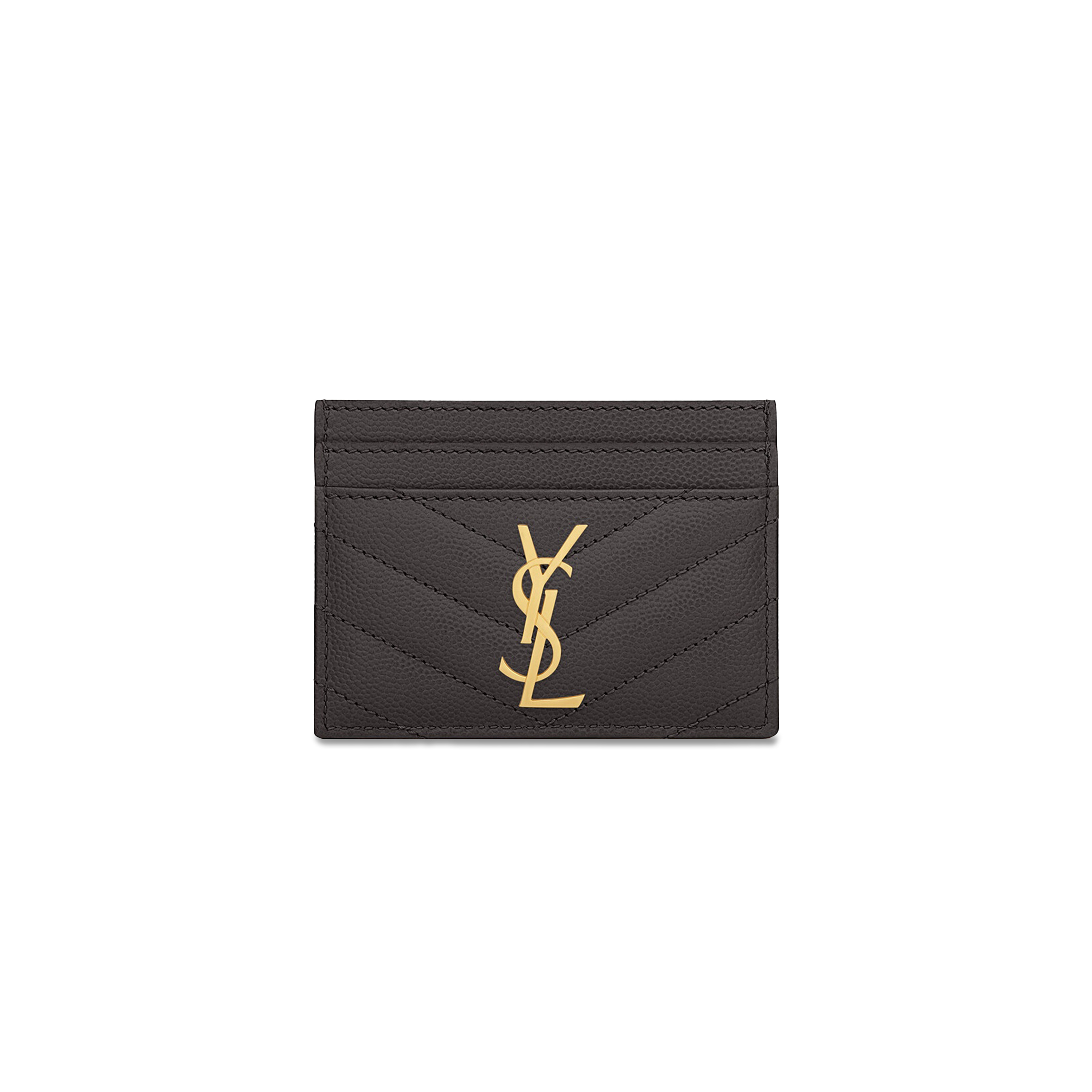 YSL CASSANDRE MATELASSÉ CARD CASE IN GRAIN DE POUDRE LEATHER 423291BOW011112 (10.5*7.5*0.5cm)
